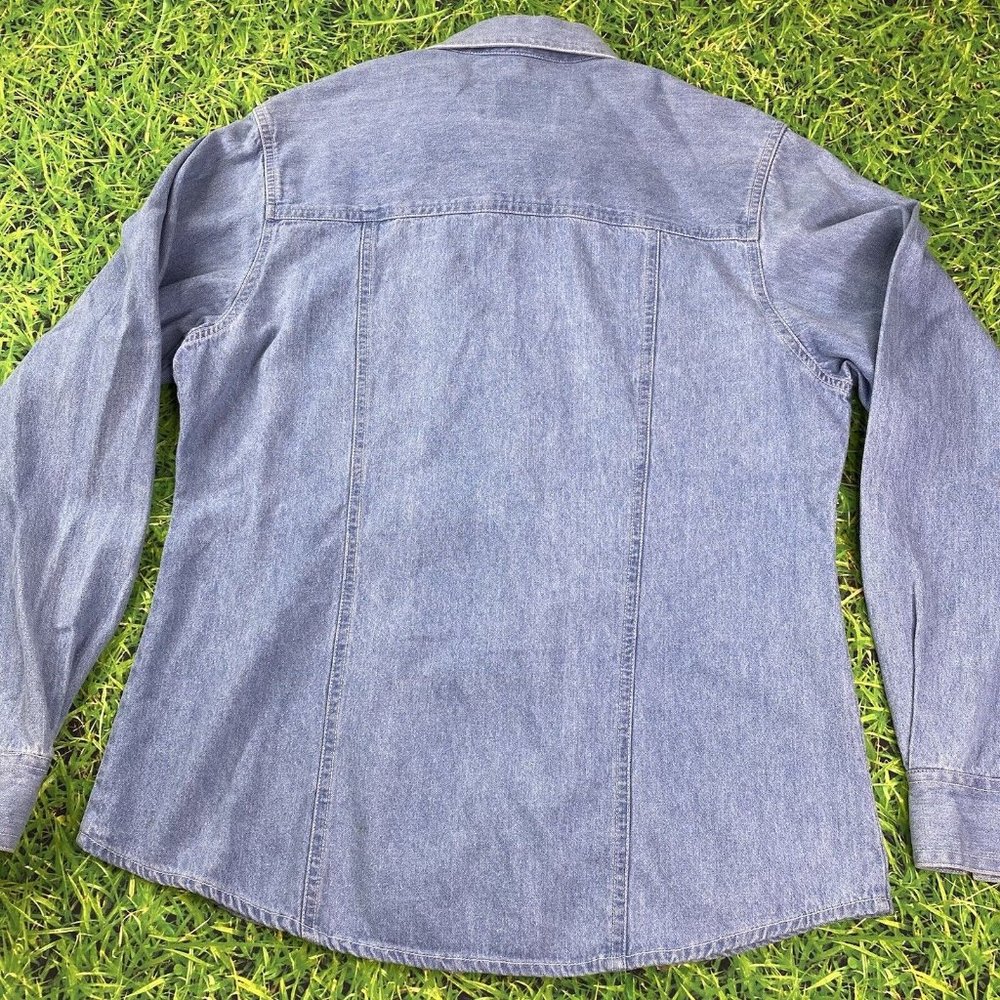 Wrangler Blue Denim Women's Top - Picture 7 of 10